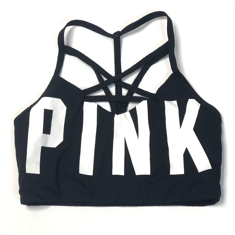VS PINK black criss cross ultimate sports bra - Picture 1 of 6